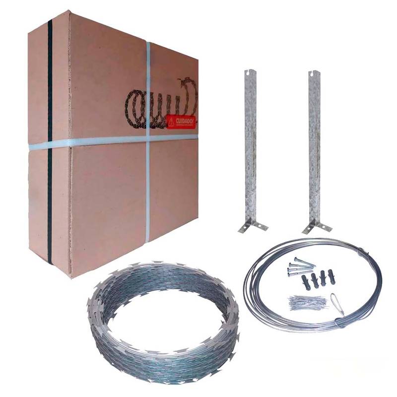 KIT PROTETOR PERIMETRAL 30 CM X 5 MT GALVANIZADO