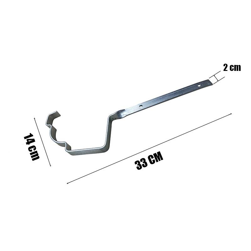 SUPORTE TORCIDO CALHA MOLDURA 33 GALVANIZADO