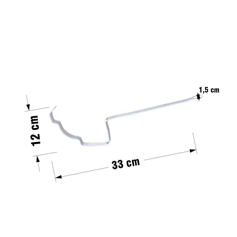 SUPORTE PARA CALHA MOLDURA 28  BRANCO