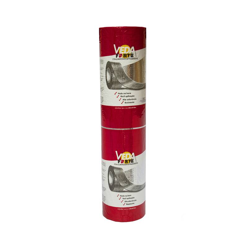 VEDAFORTE FITA ALUMINIZADA AUTOADESIVA 60 CM X 10 ML