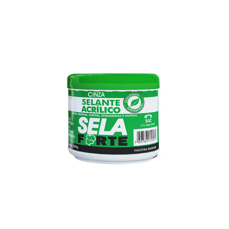 SELAFORTE - SELANTE ACRILICO CINZA 500 G POTE